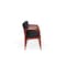 Lesro Lenox Wood 4 Seat Tandem Seating Wood Frame, Cherry, MD Black Upholstery LW4103 - alternate 2